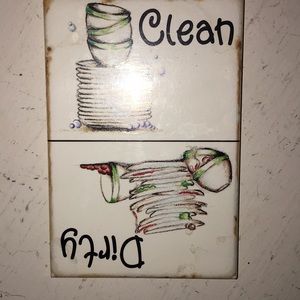 Clean Dirty Dishes Indicator Dishwasher Magnet